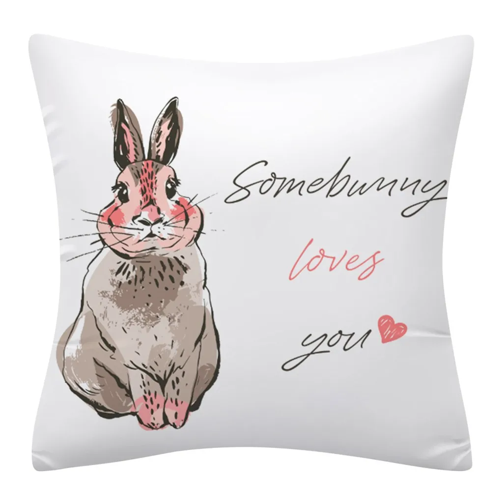 Чехол для Пасхальной подушки Ouneed наволочка с принтом кролика чехол из полиэстера