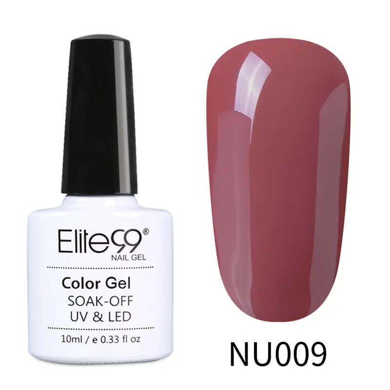 Цветной Гель-лак для ногтей Elite99 10 мл телесный отмачиваемый УФ-лак дизайна