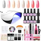 Электрическая машинка для маникюра COSCELIA UV светодиодный инструменты для ламп, с базовым и топовым покрытием набор гель-лаков для ногтей, все для маникюра