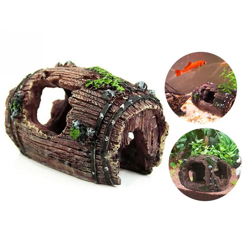 Винный бочонок пещера аквариум орнамент смола ландшафтный дизайн веснушки