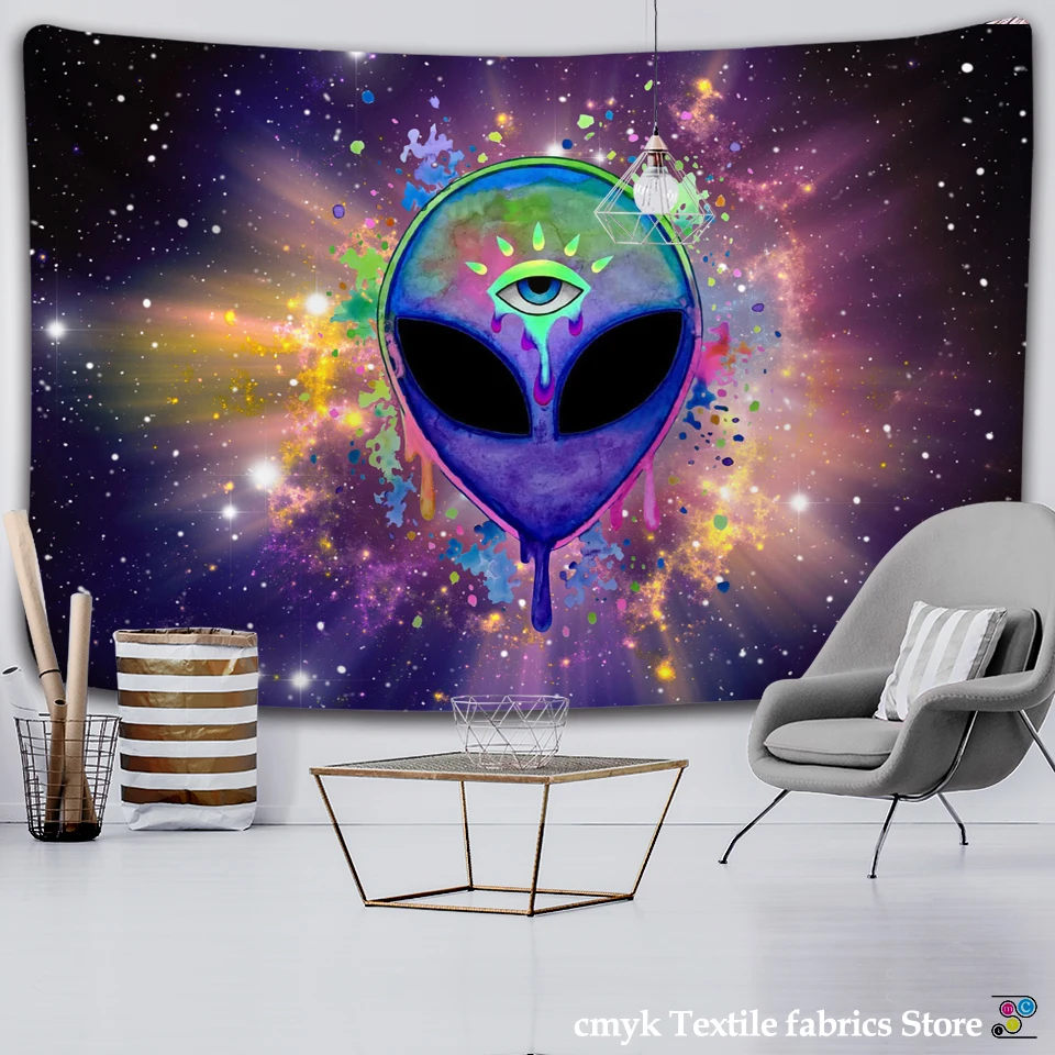 Trippy Alien By Brizbazaar индийский гобелен акварельный Настенный Ковер новинка