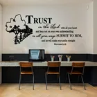 Стих из Христианской Библии пословицы доверие лорд стены Стикеры Испания французский Спальня Иисуса Бог вдохновляющие цитаты Наклейка на стену винил
