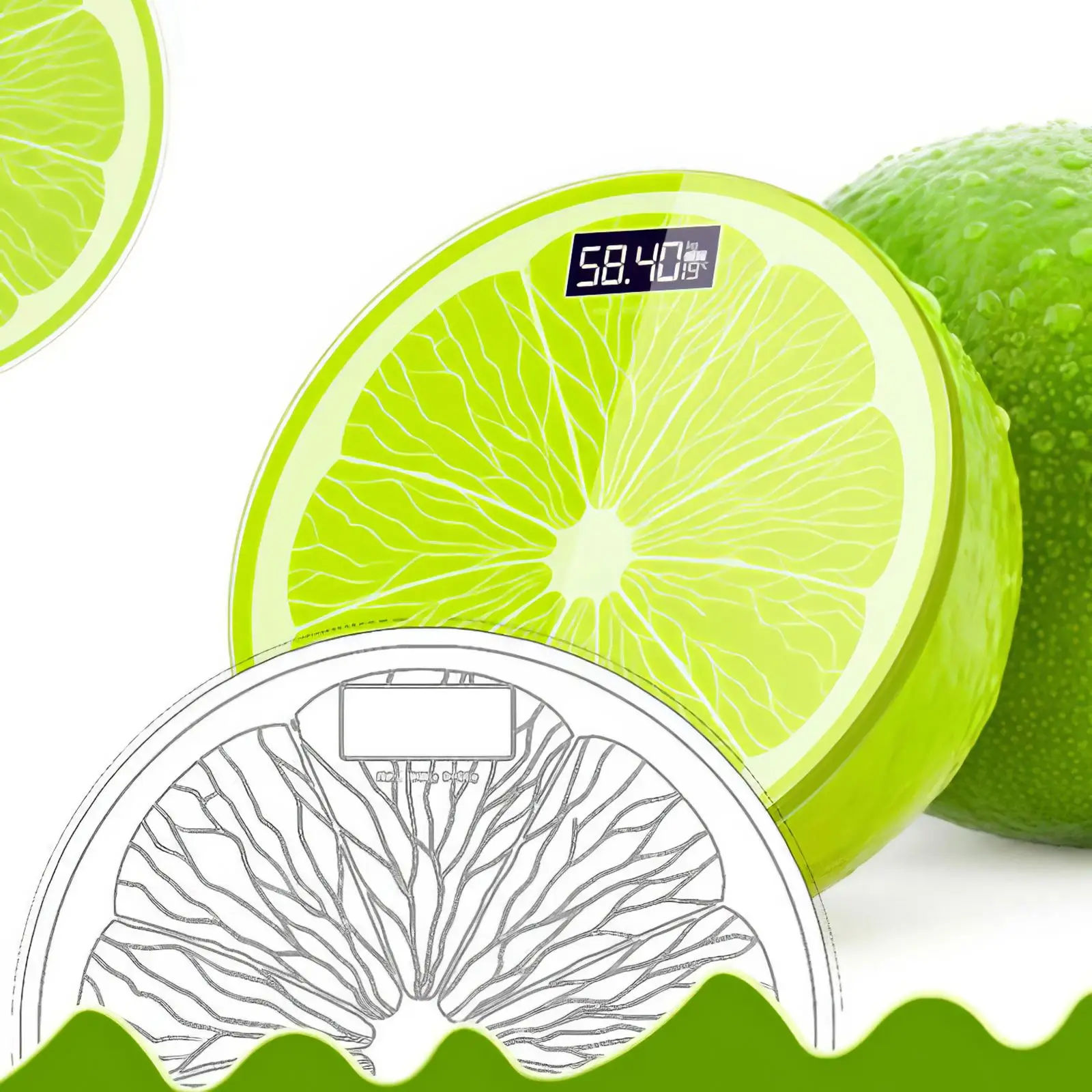 

Электронные весы в форме лимона, весы, бытовые весы, контроль температуры, точные изысканные весы с интеллектуальной индукцией