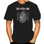 Мужская футболка Muay Thai, Таиланд в США, модная облегающая футболка из 2022 хлопка, модель 100% года