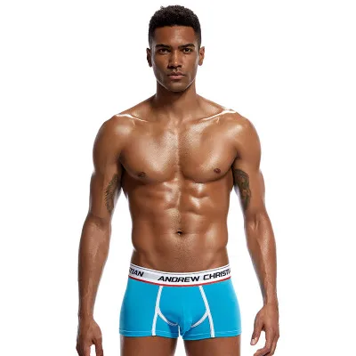 PS Брендовое Мужское нижнее белье мужские боксеры однотонные черные белые серые с