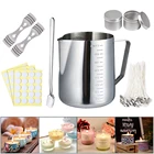 Набор для изготовления свечей сделай сам, инструменты для изготовления свечей с разливным горшком, оловом для свечей, ложкой, фитилем для свечей для взрослых новичков