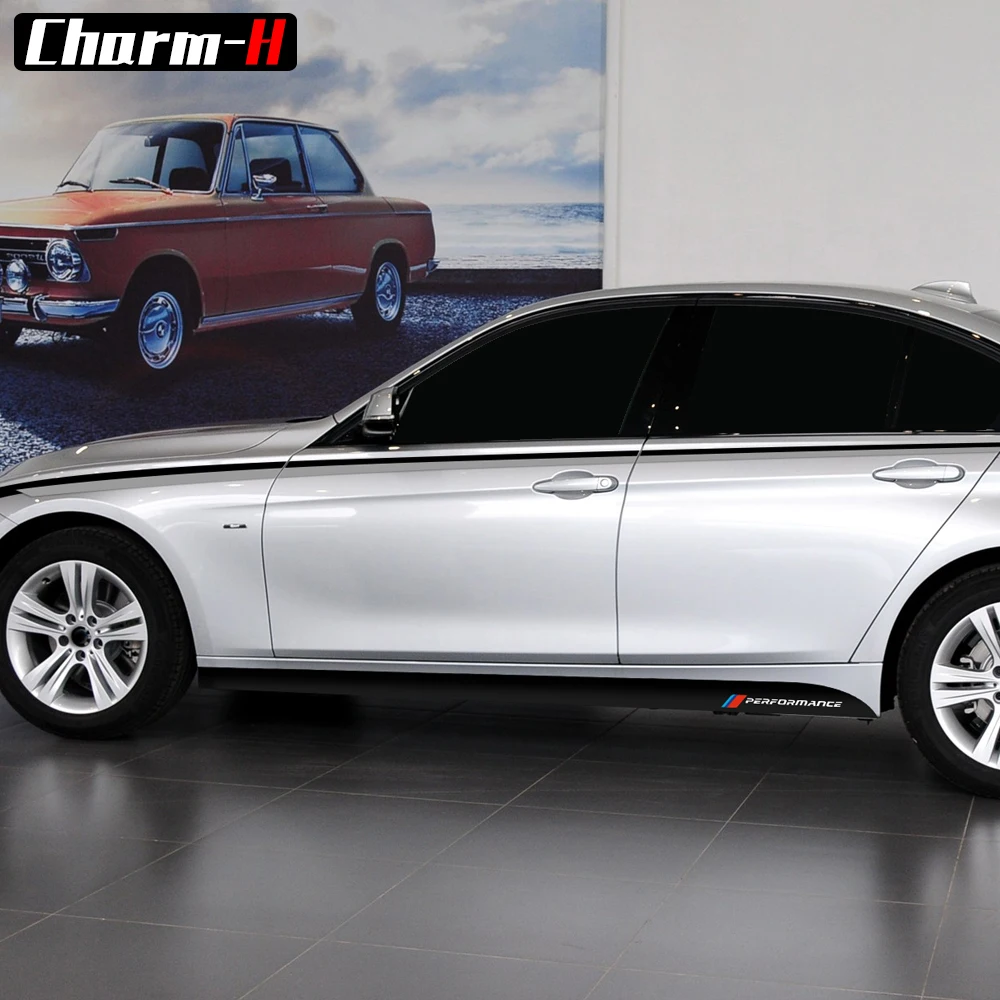 Виниловые наклейки на боковые юбки для BMW F30 F31 3 серии|Наклейки автомобиль| |