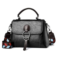 vintage fashion wide strap women shoulder crossbody bag 2021 new pu leather tote womens handbags purses free shipping