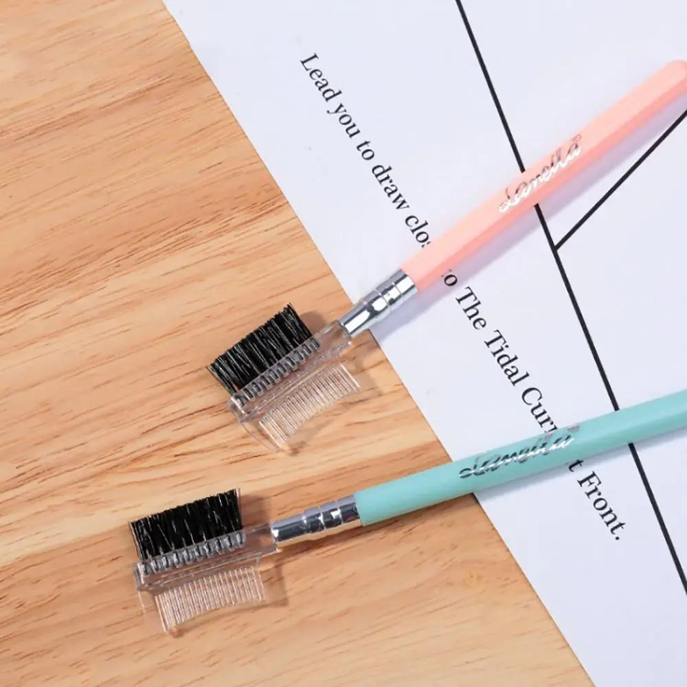 

1pc Double Sides Eyebrow Brush Portable Small Comb Professional Eyebrow Shaping Tools Makeup Accessories