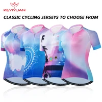keyiyuan summer cycling jersey women short sleeve breathable triathlon jersey mtb cycling equipment roupa de ciclismo feminina