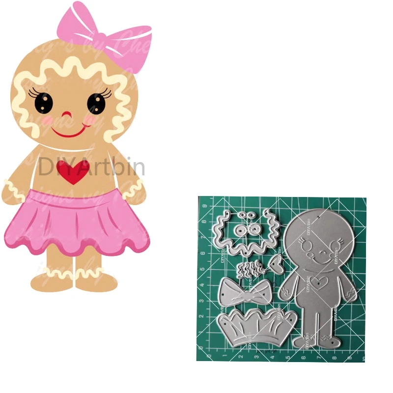 Gingerbread Girl And Boy New Design Christmas 2021 Metal Cutting Dies Layering Stencils For Card Making | Дом и сад