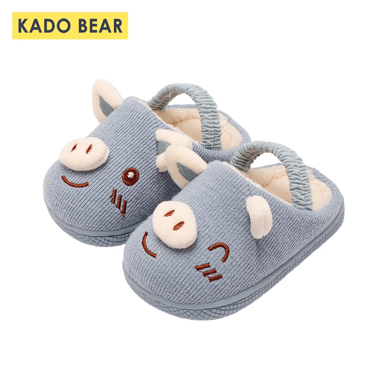 Меховые тапочки для маленьких мальчиков и девочек милые плюшевые домашние