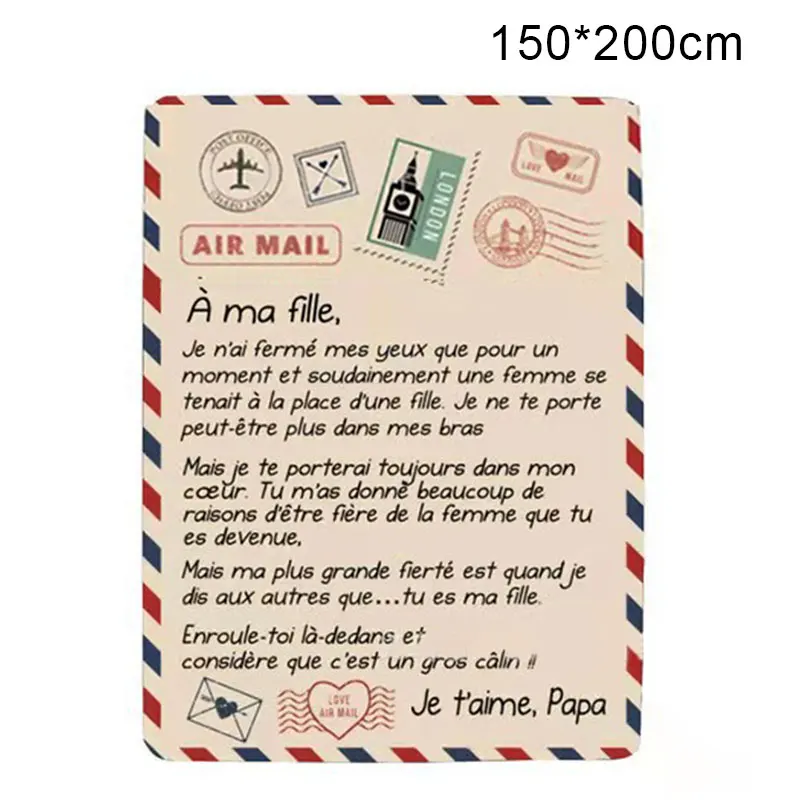 

Premium Blanket Fleece Flannel Throw Blanket Cozy Soft Plush Quilt Blanket Gift for Son/Daughter from Dad VJ-Drop