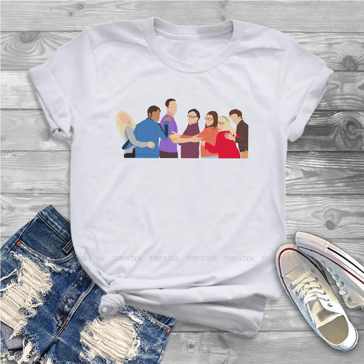The Finale Feminine Shirts The Big Bang Theory Humor TV Sitcom Oversized T-shirt Goth Vintage Female Blusas