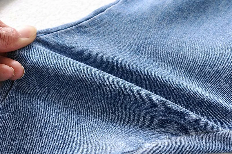 

SISPELL Patchwork Bandage Denim Pants For Female High Waist Loose Wide Leg Straight Women's Denim Pants Tide Streetwear 2021