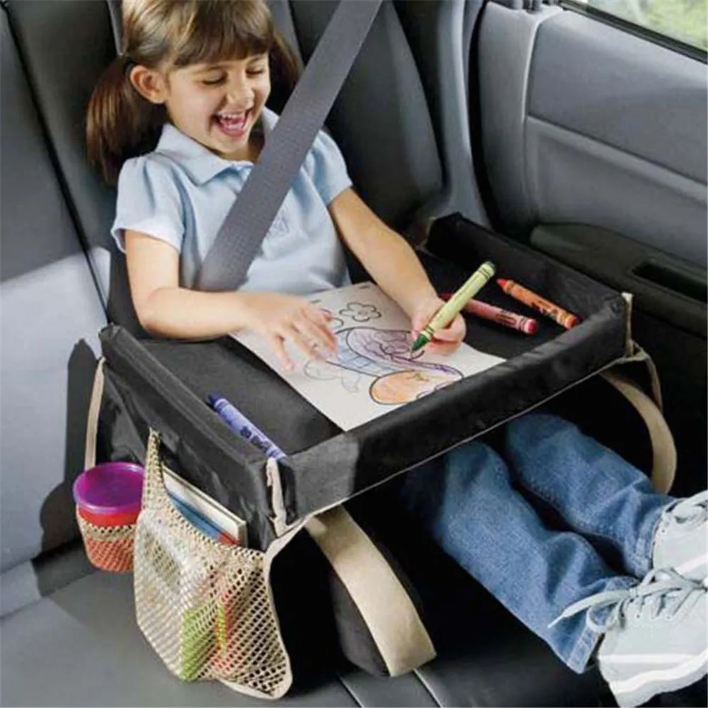 Waterproof Baby Child Car Seat Tray Storage Rack Safety Rear Trunk Net Cellphone Stroller Food Desk Holder | Мать и ребенок
