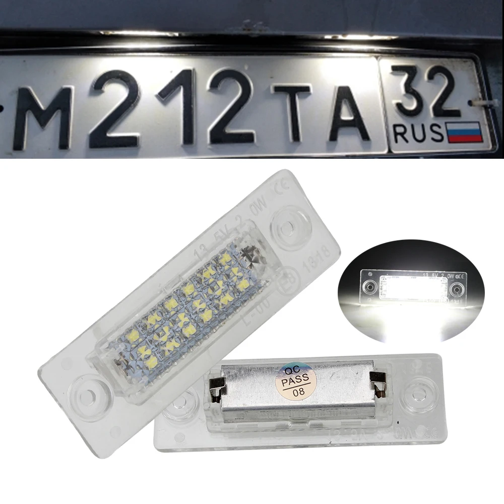12 В светодиодный ные белые автомобильные лампы для заднего номерного знака Canbus