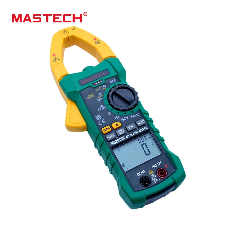 MASTECH MS2015B Автоматический диапазон 6000 отсчетов Цифровой мультиметр зажим AC/DC тестер истинное RMS измерение температуры