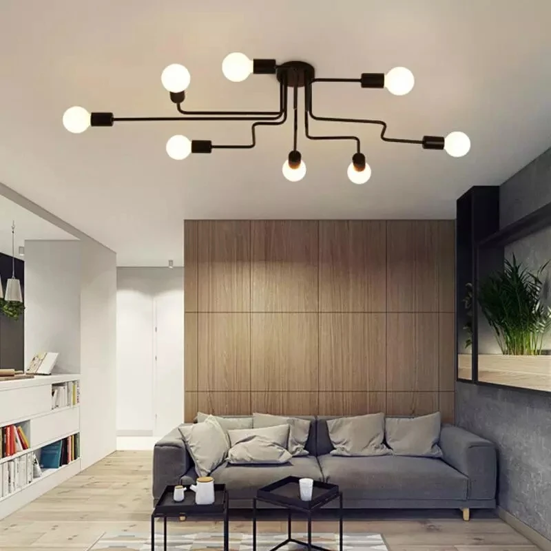 

Retro LED Ceiling Chandelier Lighting for Home Decor Dinning Cafe Bar Fixture Loft Living Room Bedroom Chandeliers Home Lighting