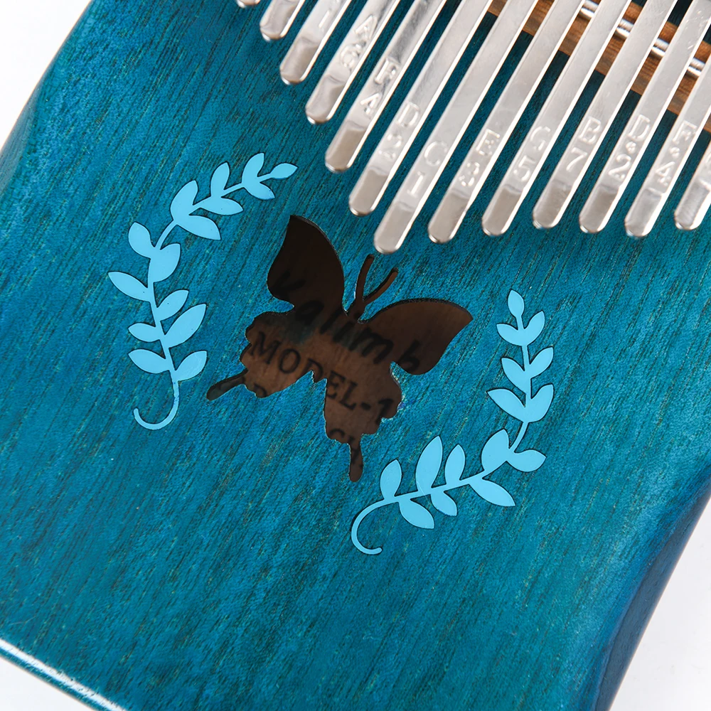 17 клавиш калимба узор акустическая палец фортепиано мбира твердой древесины