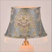 e27 art deco lamp shade for table lamp floor lamp shade fabric blue printed lampshades modern style lamp cover