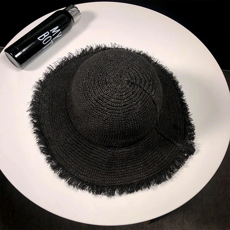

Hot Sale Foldable Wide Large Brim Hat Summer Spring women's trip caps beach sun hats breathable fashion AD0393