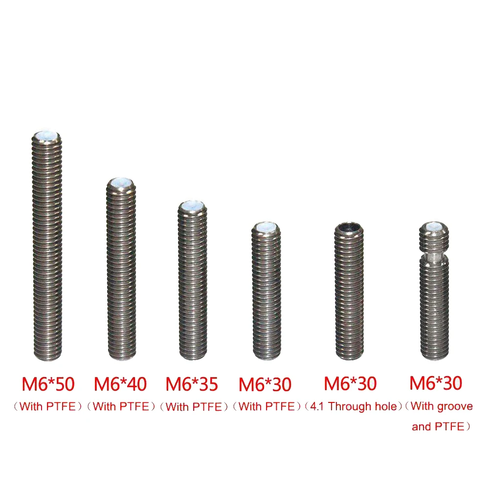 10 шт./лот 1 75 4 горловины детали для 3D принтера (M6*30/M6*35/M6*40/M6 * 50) нить из нержавеющей