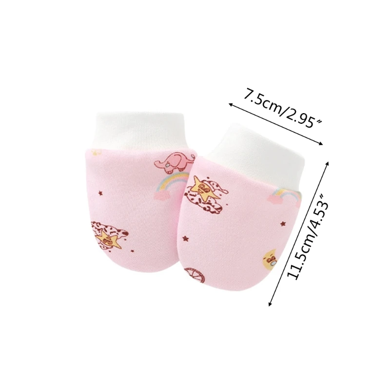 

1 Pair Baby Anti Scratching Soft Cotton Gloves Newborn Protection Face Scratch Mittens Infant Handguard Supplies J60B