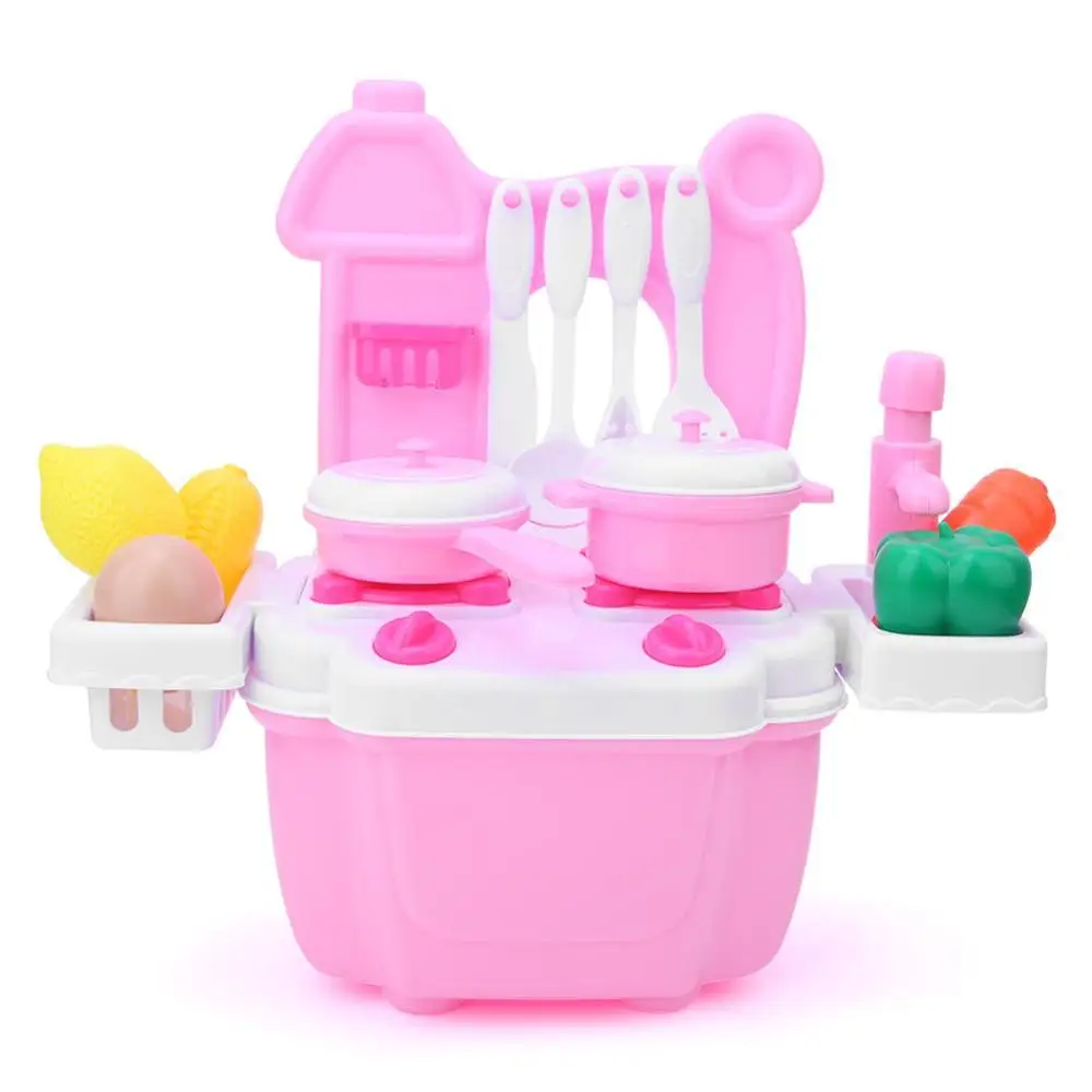 Cookware Pink Игровой домик, игрушка, кукольный домик, аксессуары, миниатюрная пищевая доска для приготовления хлеба, для 1/12 весов, кукольный домик или кукла из дерева+ Полимерная игрушка - Цвет: Cookware Pink