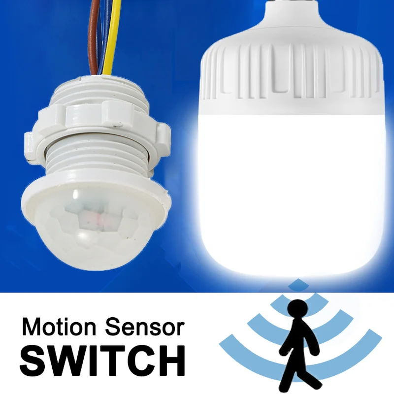 

110/220V PIR Infrared Motion Sensor Switch Auto on Off Light Switch PIR Sensor Detector Light Switch Led Sensitive Night Lamp