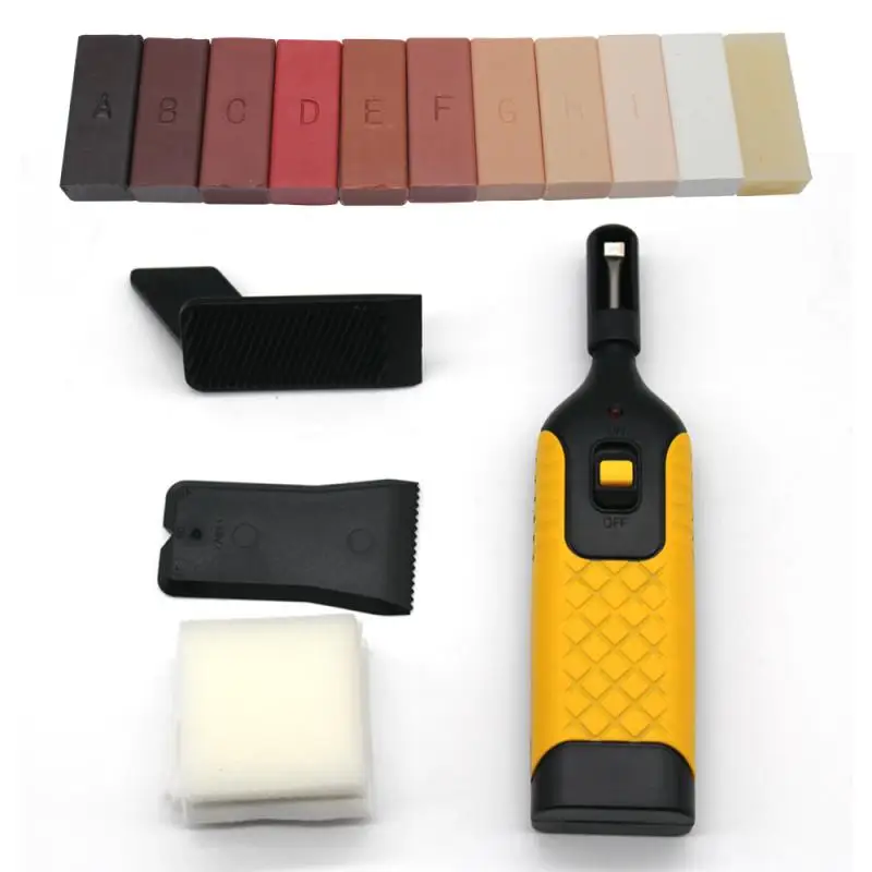 

2pcs Hand Laminate Floor Repair Kit 11 Color Wax Blocks For Wax Damaged Kitchen Wood Worktops Scratching Tools Without Batteries