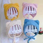 Милая детская шапка с ушками, детская шапочка для мальчиков и девочек, осенне-зимняя ветрозащитная теплая Младенческая шапочка, рождественский подарок