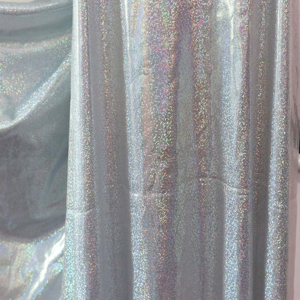 1 шт. блестящая голограммовая ткань вечерние свадебные декорации материал