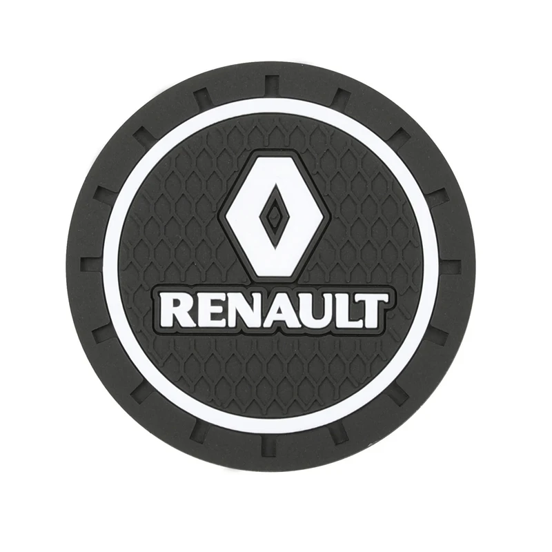 

2 PCS For Renault Car Standard Universal Cup Holder Car Pvc Non-slip Coaster, Car Interior Water Coaster Decoration Supplies