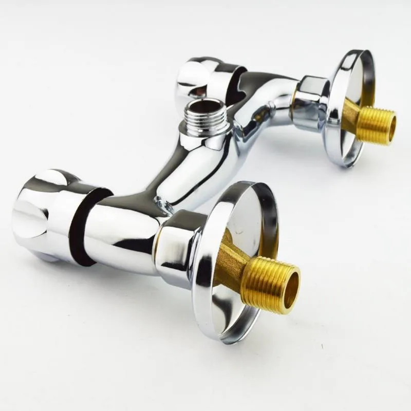 

NEW Double Handle Bathroom Shower Faucet Mixing Valve Wall Mounted Hot And Cold Bathroom Mixer Mixing Valve Bathtub Faucet Tap
