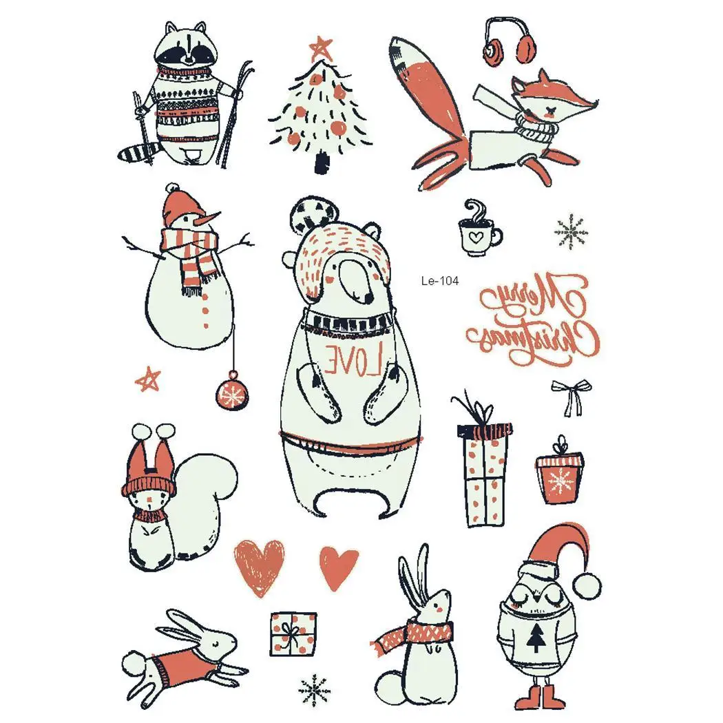 Унисекс Водонепроницаемая светящаяся Татуировка наклейка поддельные