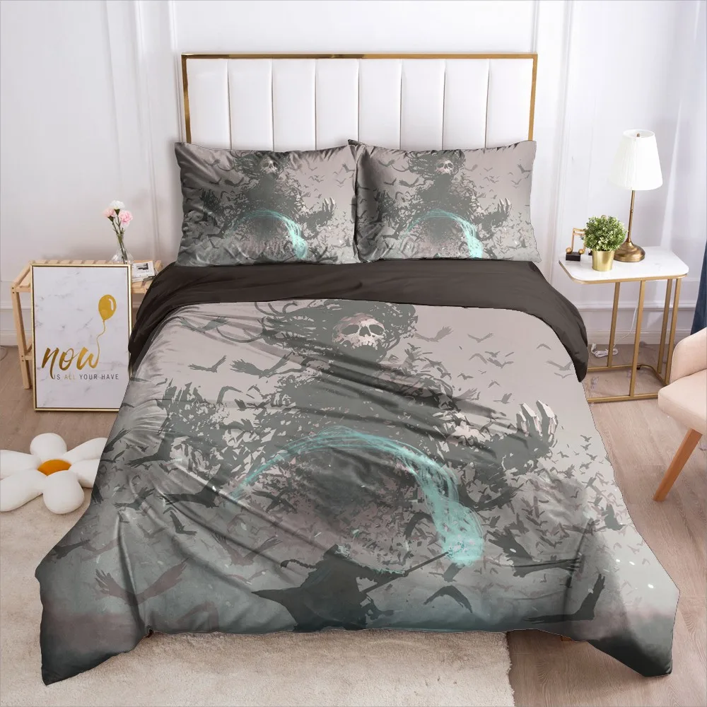 

3D Demon Bedding sets Quilt covers Pillowcases Duvet cover set Comforter case King Queen Single Linen Bed