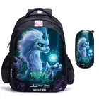 Школьный ранец Disney для мальчиков и девочек, рюкзак для ноутбука 16 дюймов с изображением последнего дракона для студентов, подарок для детей