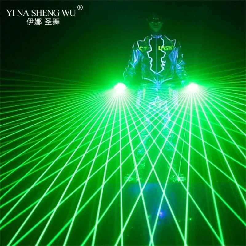 (3 зеленых + 1 красных) лазерные перчатки высококачественные для баров ночных