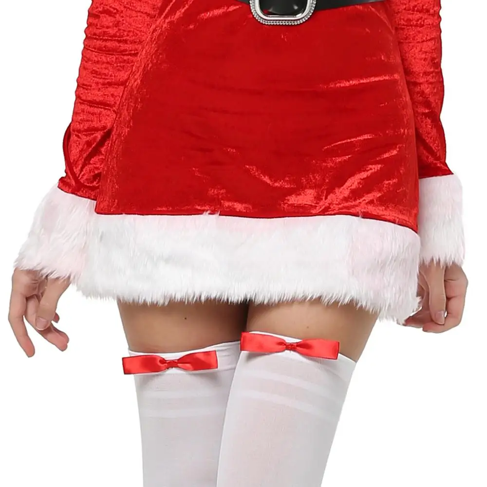 

SATCOPY Santa Claus Costume Women Ms Santa Claus Costume Sexy Female Christmas Party Costume Adult Red Velvet Christmas Dress