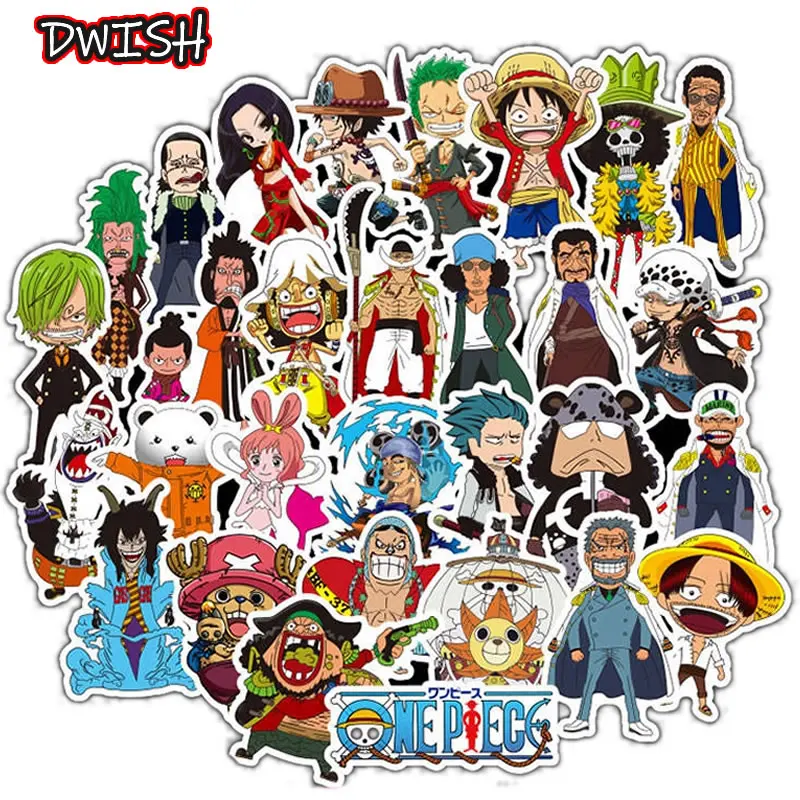 10 Вт, 30 Вт, 50 шт. мультфильмов аниме ONE PIECE Детские Водонепроницаемый Стикеры s скейтборд гитара Чемодан граффити Стикеры Классическая Детская игрушка