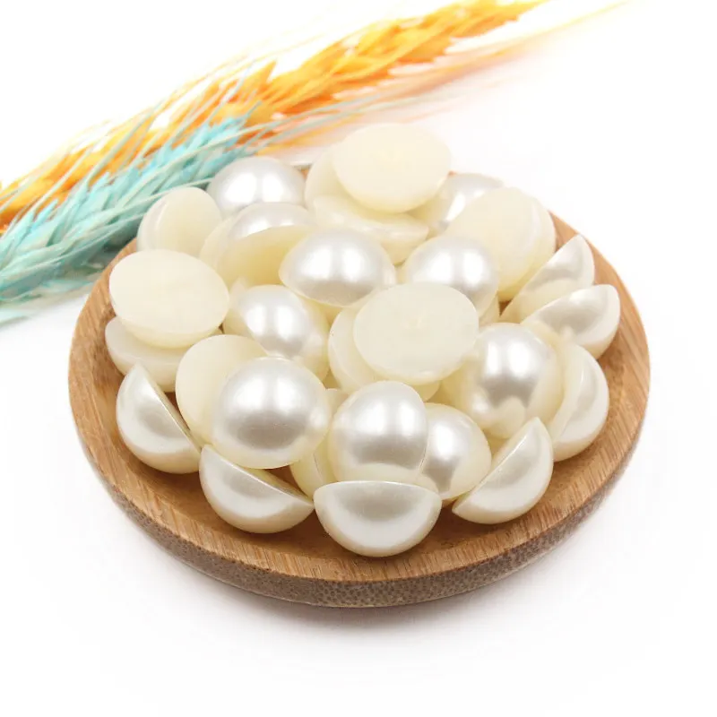 Аксессуары для ювелирных изделий полукруглая жемчужная нашивка из АБС пластика