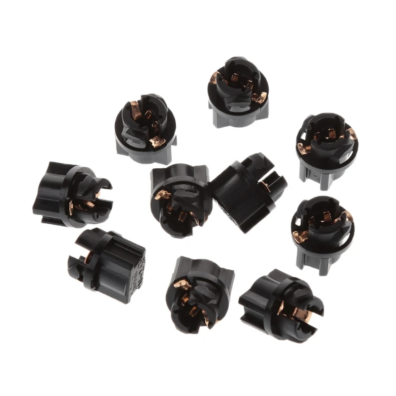 

10Pcs Lamp Auto Bulb Automotive Lightbulb 12V 1.2W T5 halogen bulbs T5 sockets