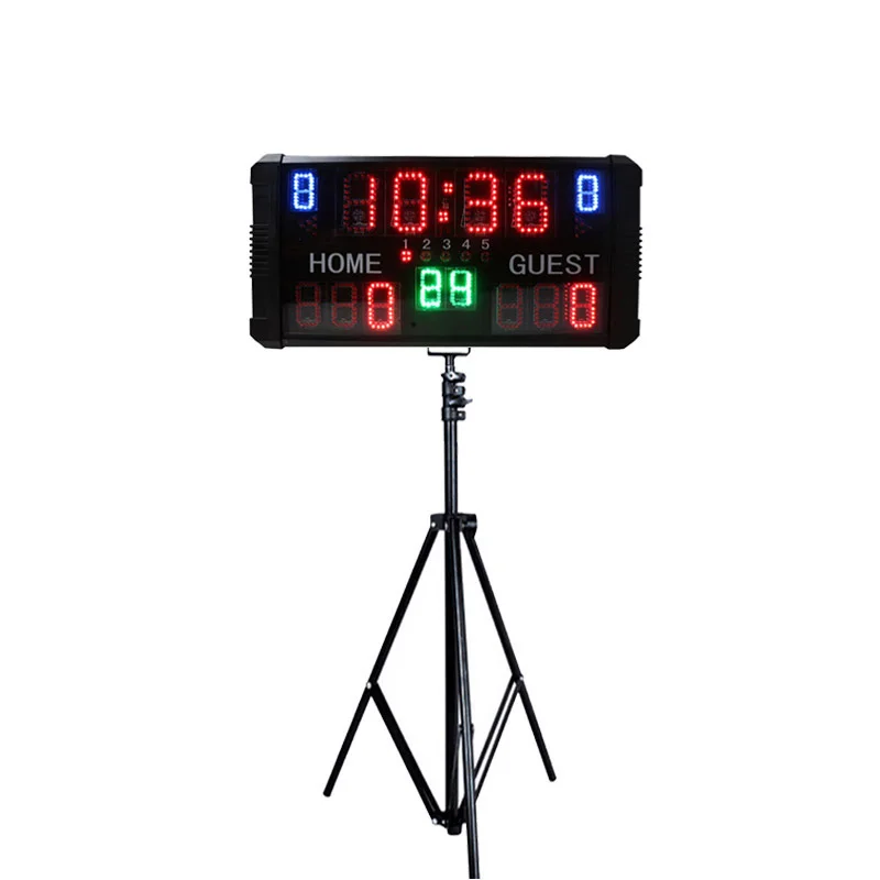 scoreboard and stand Горячая электронное табло для баскетбола с Дистанционный контроль портативные светодиодные табло для баскетбола - Цвет: scoreboard and stand