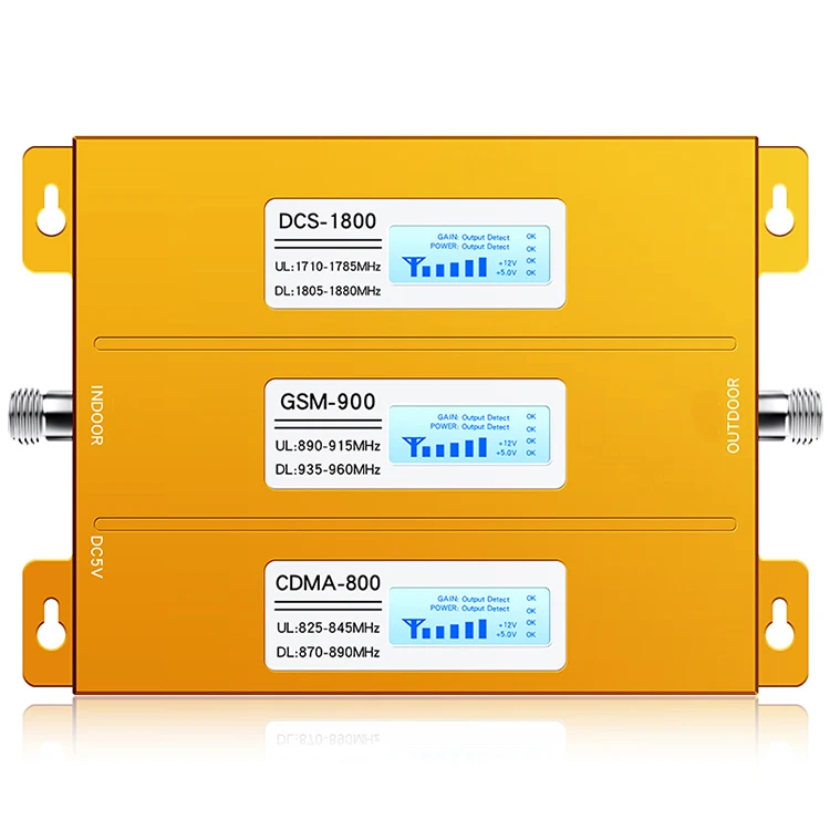 Золотой поставщик для усилителя сигнала Gsm 900 Cdma800 Dcs 1800 трехдиапазонный