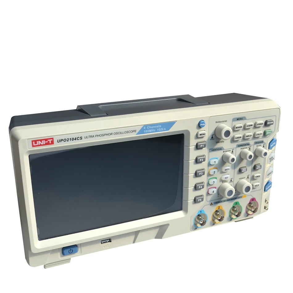 UNI-T UPO2104CS ультра ФОСФОРНЫЕ осциллографы 4 канала 100 МГц 7 дюймов ЖК-дисплеи 1GS/s частота дискретизации осциллографы