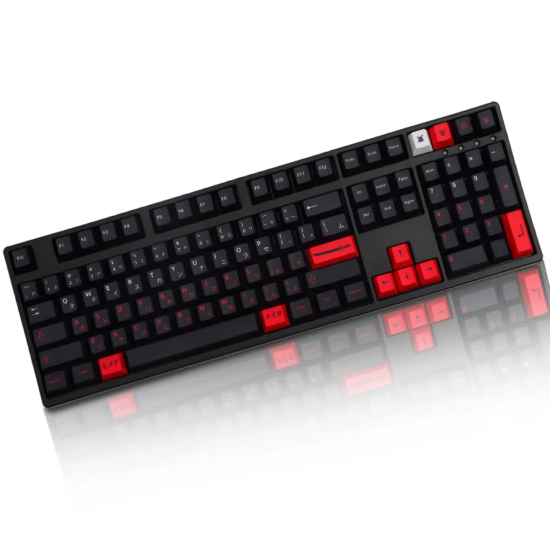 

108 Keys PBT Keycaps Dye Sub Cherry Profile Japanese Bushido Keycap For Cherry MX Switch 61/87/104/108 Mechanical Keyboard