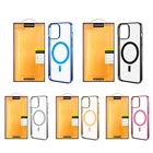 Магнитный чехол для телефона IPhone 13, Роскошный прозрачный чехол для Iphone 13pro Max, 13 мин., с беспроводным зарядным устройством