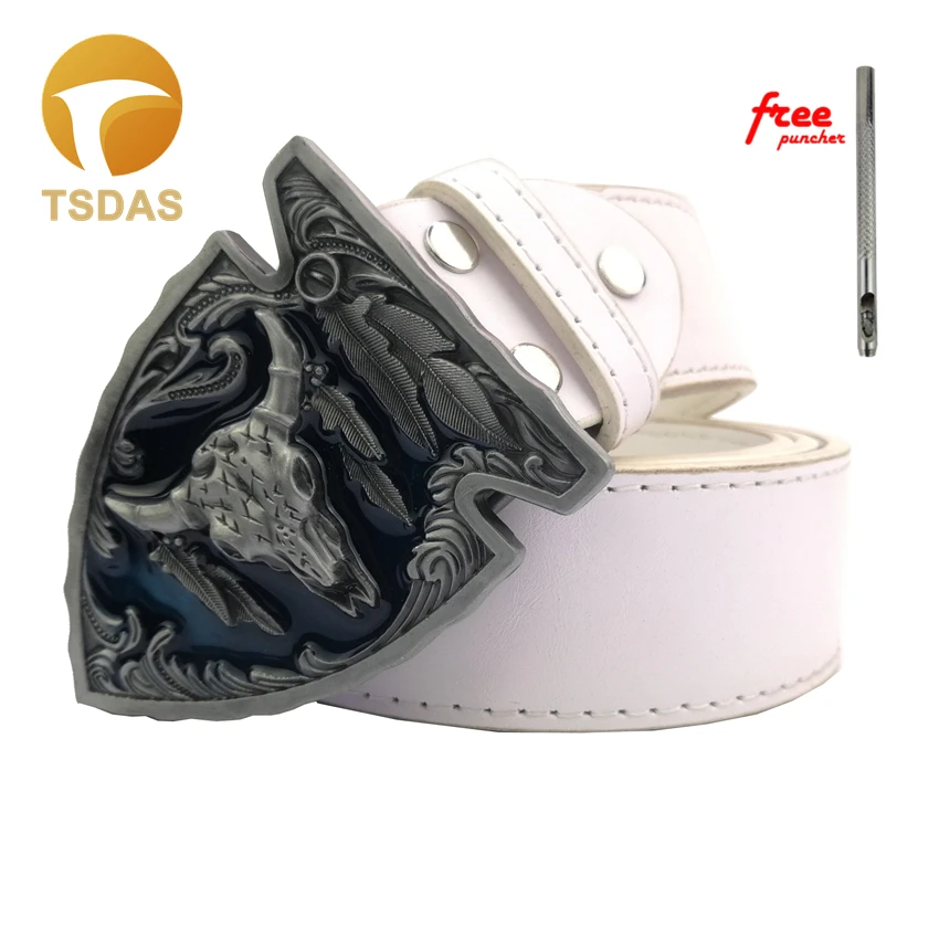 Модные роскошные мужские пряжки для ремня с головой коровы дизайнерские