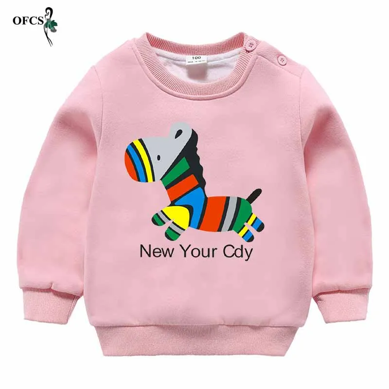Новинка детский мультяшный пуловер футболка зимние детские теплые толстовки